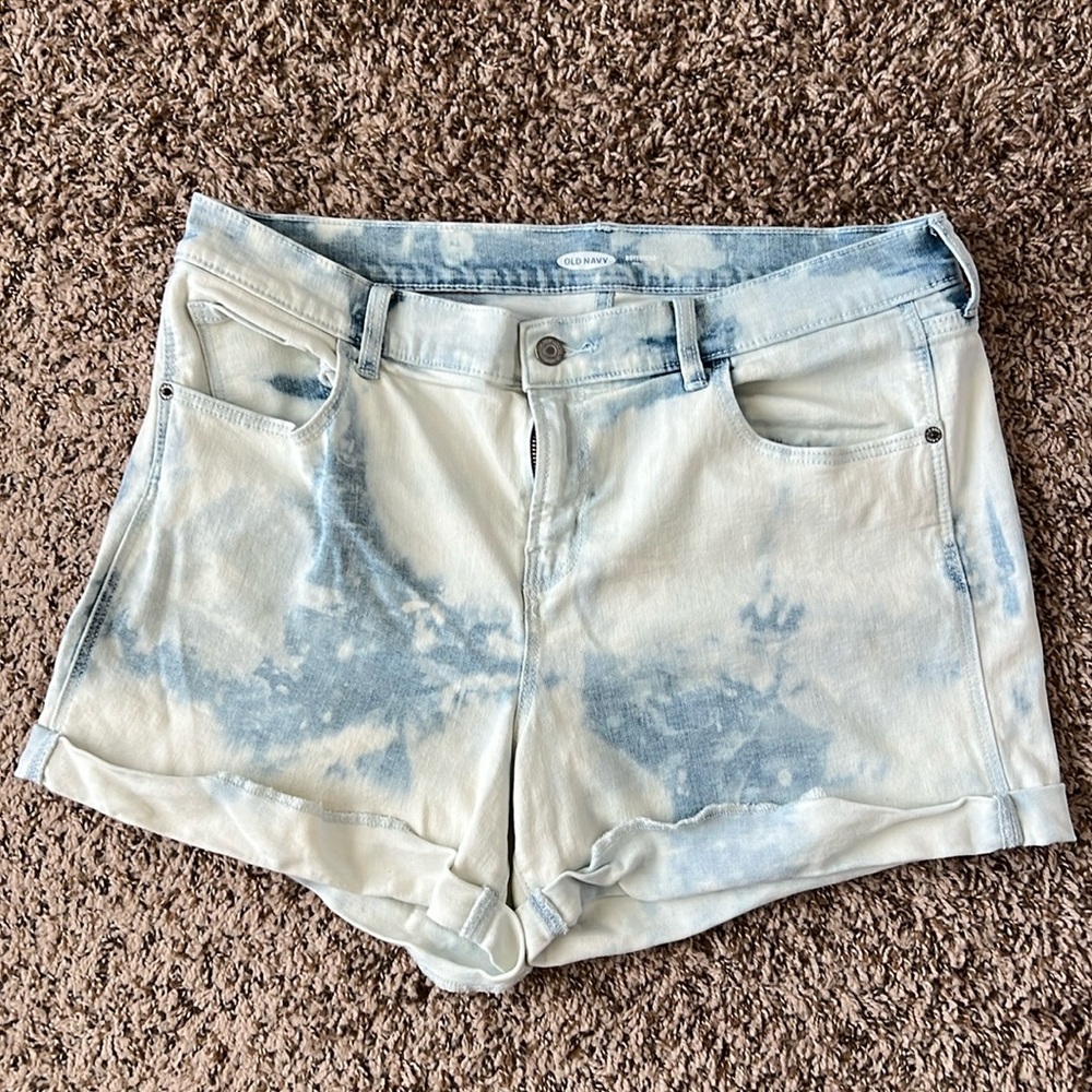 Old Navy denim and bleach shorts